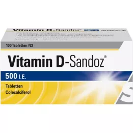 Vitamin D Sandoz 500 dvs tabletter, 100 st