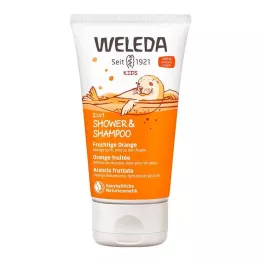 WELEDA Barn 2-i-1 dusch &amp; Schampo fruktig apelsin, 150 ml