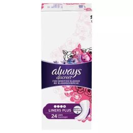 ALWAYS diskret inkontinensskydd plus trosskydd, 24 st