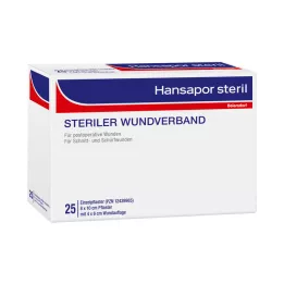 HANSAPOR sterilt sårförband 8x10 cm, 25 st