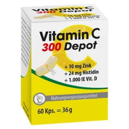Vitamin C 300 depå + zink + histidin + D kapslar, 60 st