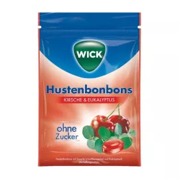 Wick Wild Cherry &amp; Eucalyptus sötsaker utan socker, 72 g