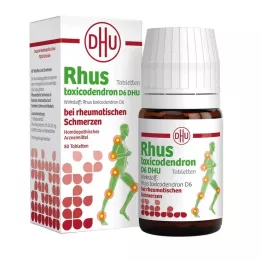 RHUS TOXICODENDRON D 6 tabletter mot reumatisk smärta, 80 st