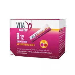VITA AKTIV B12 direktstickor med proteinbyggstenar, 60 stycken