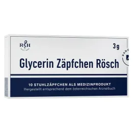 Glycerin suppositorier Rösch 3 g mot förstoppning, 10 st