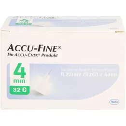 ACCU FINE Sterila nålar f.insulinpens 4 mm 32 g, 100 st