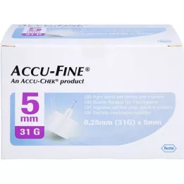 ACCU FINE Sterila nålar f.insulinpens 5 mm 31 g, 100 st
