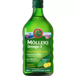 Möllers Omega-3 Lever Tran med citronsmak, 250 ml