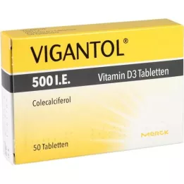 VIGANTOL 500 dvs. vitamin D3 -tabletter, 50 st