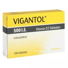 VIGANTOL 500 dvs. vitamin D3 -tabletter, 100 st