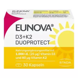 EUNOVA DuoProtect D3+K2 1000 IE/80 μg kapslar, 30 st