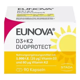 EUNOVA DuoProtect D3+K2 1000 IE/80 μg kapslar, 90 st