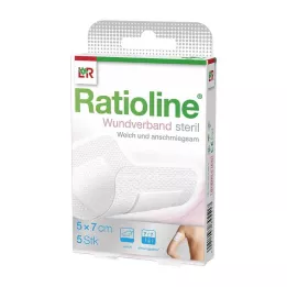 RATIOLINE Sårförband 7x5 cm steril, 5 st