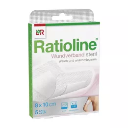 RATIOLINE Sårförband 10x8 cm steril, 5 st