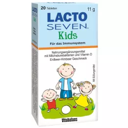 LACTO SEVEN Barn jordgubbs-hallon smaktabletter, 20 st