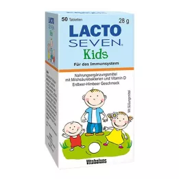LACTO SEVEN Barn jordgubbs-hallon smaktabletter, 50 st