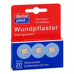 GOTHAPLAST Sårplåster 2,2 cm transparent, 20 st