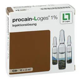 Procaine-Loges 1 % injektionslösning ampuller, 10 x 2 ml