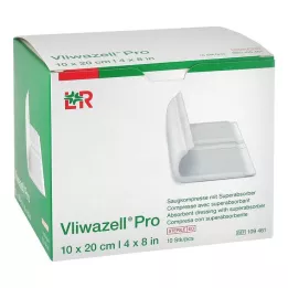 VLIWAZELL Pro superabsorberande kompress steril 10x20 cm, 10 st