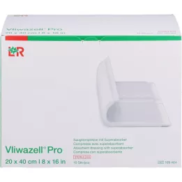 VLIWAZELL Pro superabsorberande kompress steril 20x40 cm, 10 st