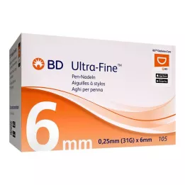 BD ULTRA-FINE Pennålar 6 mm 31 G 0,25 mm, 105 st