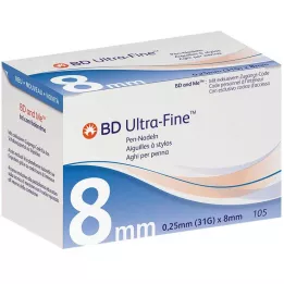 BD ULTRA-FINE Pennålar 8 mm 31 G 0,25 mm, 105 st