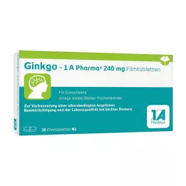 GINKGO-1A Pharma 240 mg filmdragerade tabletter, 30 st