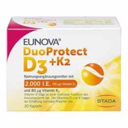 EUNOVA DuoProtect D3+K2 2000 IE/80 μg kapslar, 30 st