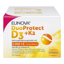 EUNOVA DuoProtect D3+K2 2000 IE/80 μg kapslar, 90 st