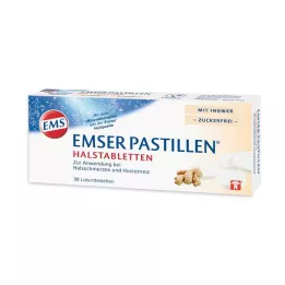 EMSER Pastiller halstabletter med ingefära sockerfri, 30 st