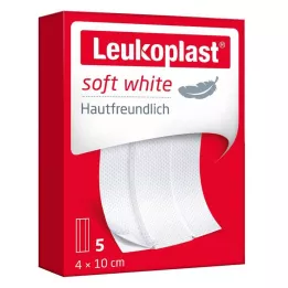 LEUKOPLAST mjuk vit puts 4x10 cm, 5 st
