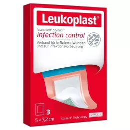 LEUKOPLAST Leukomed Sorbact steril 5x7,2 cm, 3 st