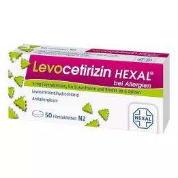 LEVOCETIRIZIN HEXAL för allergier 5 mg filmdragerade tabletter, 50 st