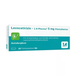 LEVOCETIRIZIN-1A Pharma 5 mg filmdragerade tabletter, 20 st