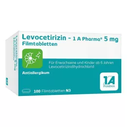 LEVOCETIRIZIN-1A Pharma 5 mg filmdragerade tabletter, 100 st