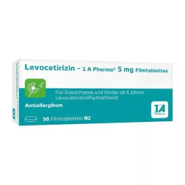LEVOCETIRIZIN-1A Pharma 5 mg filmdragerade tabletter, 50 st