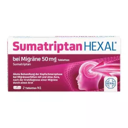 SUMATRIPTAN HEXAL för migrän 50 mg tabletter, 2 st