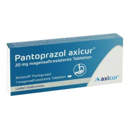 PANTOPRAZOL axicur 20 mg gastroresistenta tabletter, 7 st