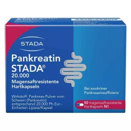 PANKREATIN STADA 20 000 gastroresistenta hårda kapslar, 50 st