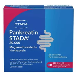 PANKREATIN STADA 20 000 gastroresistenta hårda kapslar, 200 st