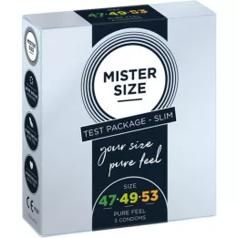 MISTER Storleksförsökspaket 47-49-53 Kondomer, 3 st