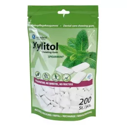 MIRADENT Xylitol Tuggummi Spearmint Ref., 200 st