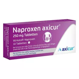 NAPROXEN axicur 250 mg tabletter, 10 st