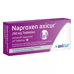 NAPROXEN axicur 250 mg tabletter, 20 st