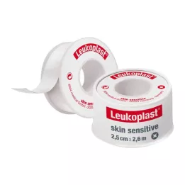 LEUKOPLAST Skin Sensitive 2,5 cm x 2,6 m med skyddsbandage, 1 st