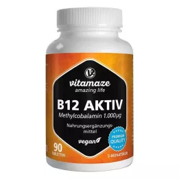 B12 AKTIV 1 000 µg veganska tabletter, 90 st