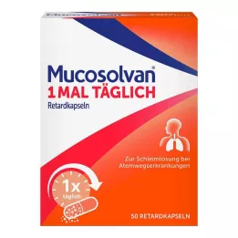 MUCOSOLVAN 1 gång dagligen kapslar med fördröjd frisättning, 50 st