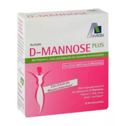 D-MANNOSE PLUS 2000 mg Sticks med vitaminer och mineraler, 15X2,47 g