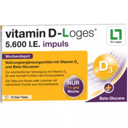 VITAMIN D-LOGES 5 600 IE impuls veckodepå KTA, 15 st
