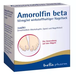 AMOROLFIN beta 50 mg/ml aktiv ingrediens nagellack, 3 ml